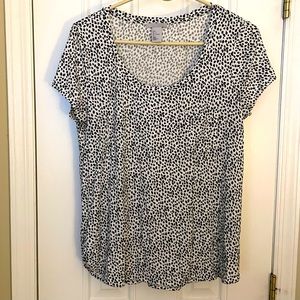 Women’s H&M Black and White Polka Dot Knit Shirt